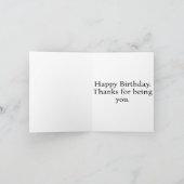 ハッピーバースデー | 保風変わり カード (内部)