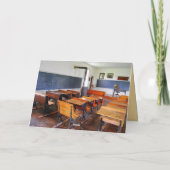 ハッピーバースデー、先生、ヴィンテージスクールハウス カード (裏面)