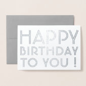 「ハッピーバースデー!」 内空白の部 箔カード (封筒付き正面)
