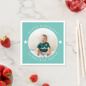 ハッピーバースデー（写真付） スタンダードカクテルナプキン (インサイチュ)