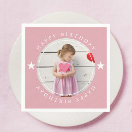 ハッピーバースデー(写真付) スタンダードカクテルナプキン