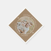 ハッピーバースデー（写真付） スタンダードカクテルナプキン (角)