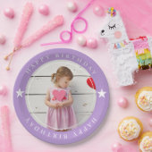 ハッピーバースデー（写真付） ペーパープレート (パーティー)