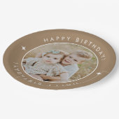 ハッピーバースデー（写真付） ペーパープレート (アングル)