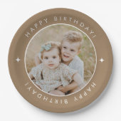 ハッピーバースデー（写真付） ペーパープレート (正面)