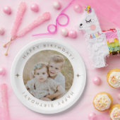 ハッピーバースデー（写真付） ペーパープレート (パーティー)