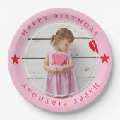 ハッピーバースデー(写真付) ペーパープレート (正面)