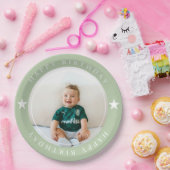 ハッピーバースデー（写真付） ペーパープレート (パーティー)