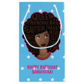 ハッピーバースデー!励ましの黒人女性たち,星 スモールペーパーバッグ (裏面)