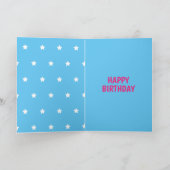 ハッピーバースデー,励ましの黒人女性スターブルー カード (内部)