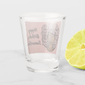 ハッピーバースデー,励ましの黒人女性,ピンク ショットグラス (裏面)