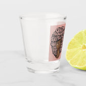 ハッピーバースデー,励ましの黒人女性,ピンク ショットグラス (左)