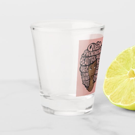 ハッピーバースデー,励ましの黒人女性,ピンク ショットグラス (左)