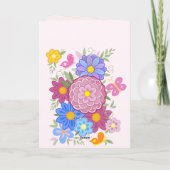 ハッピーバースデー!十六甘い花と鳥 招待状 (裏面)