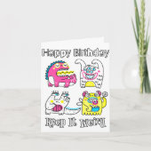 ハッピーバースデー | 単保に風変わり カード (正面)