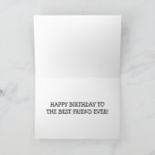ハッピーバースデー「友最高の人に」 カード (内部)