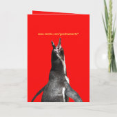 ハッピーバースデー!叫びペンギンおもしろカード カード (裏面)