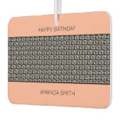 ハッピーバースデー、可愛いエスニックアフリカパターン カーエアーフレッシュナー (左)