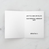 ハッピーバースデー |可愛いカスタムジョークおもしろいのメッセージ カード (内部)