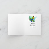 ハッピーバースデー |可愛いAIで生み出されたマカオパロット カード (内部)