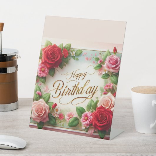 ハッピーバースデー 台座サイン (インサイチュ)