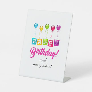 ハッピーバースデー 台座サイン