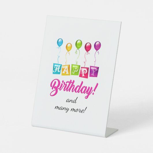 ハッピーバースデー 台座サイン (正面)