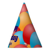 ハッピーバースデー（名前とバルーン） パーティーハット (右)