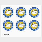 ハッピーバースデー(名前と年齢10) ラウンドシール (シート)