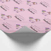 ハッピーバースデー |名前の追加 ラッピングペーパー (角)