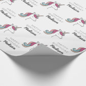 ハッピーバースデー |名前の追加 ラッピングペーパー (角)