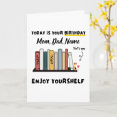 ハッピーバースデー |名前をカスタムするかわいい楽しむYourshelf カード (黄色い花)