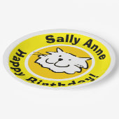 ハッピーバースデー（名前） ペーパープレート (アングル)