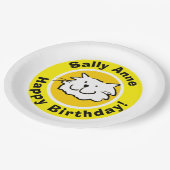 ハッピーバースデー（名前） ペーパープレート (アングル)