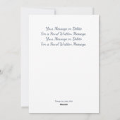 ハッピーバースデー、名前、メッセージ、花(金ゴールド) シーズンカード (裏面)