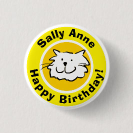 ハッピーバースデー（名前）誕生日ボタンバッジ 缶バッジ