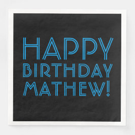 ハッピーバースデー（名前） |青と黒（またはdiy）