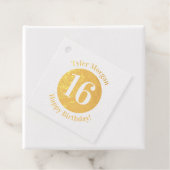 ハッピーバースデー、名前、16または任意の年齢 フェイバータグ (箱)