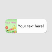 ハッピーバースデー 名札 (正面)