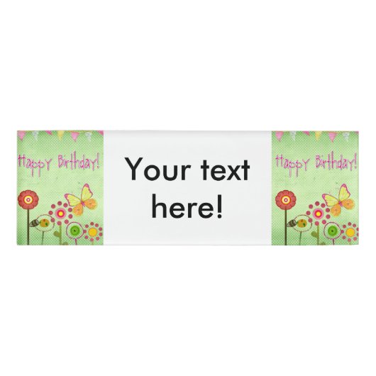 ハッピーバースデー 名札 (正面)
