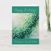 ハッピーバースデー – 喜びとスマイルの送信 カード (正面)