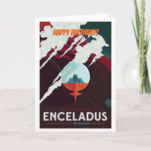 ハッピーバースデー!土星のエンケラドス月 カード (正面)