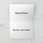 ハッピーバースデー、天使、だれでものための挨拶状、 カード (内部)