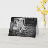 ハッピーバースデー、天使、だれでものための挨拶状、 カード (黄色い花)