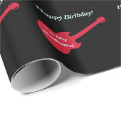 ハッピーバースデー、夫、レッドギターの多い。 ラッピングペーパー (ロールコーナー)