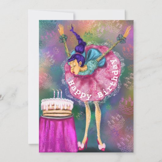 ハッピーバースデー – 女吹の子のアウトキャンドル – おもしろい (裏面)