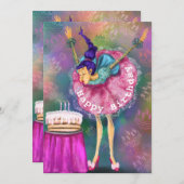 ハッピーバースデー – 女吹の子のアウトキャンドル – おもしろい (正面/裏面)