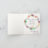 ハッピーバースデー"姪" 3人のバレリーナカード カード (内部)