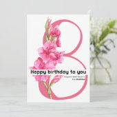 ハッピーバースデー:威厳がある誕生フラワーグラディ シーズンカード (スタンド正面)