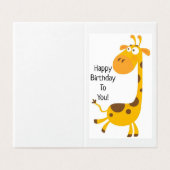 ハッピーバースデー – 子供のカード (外部フラット)